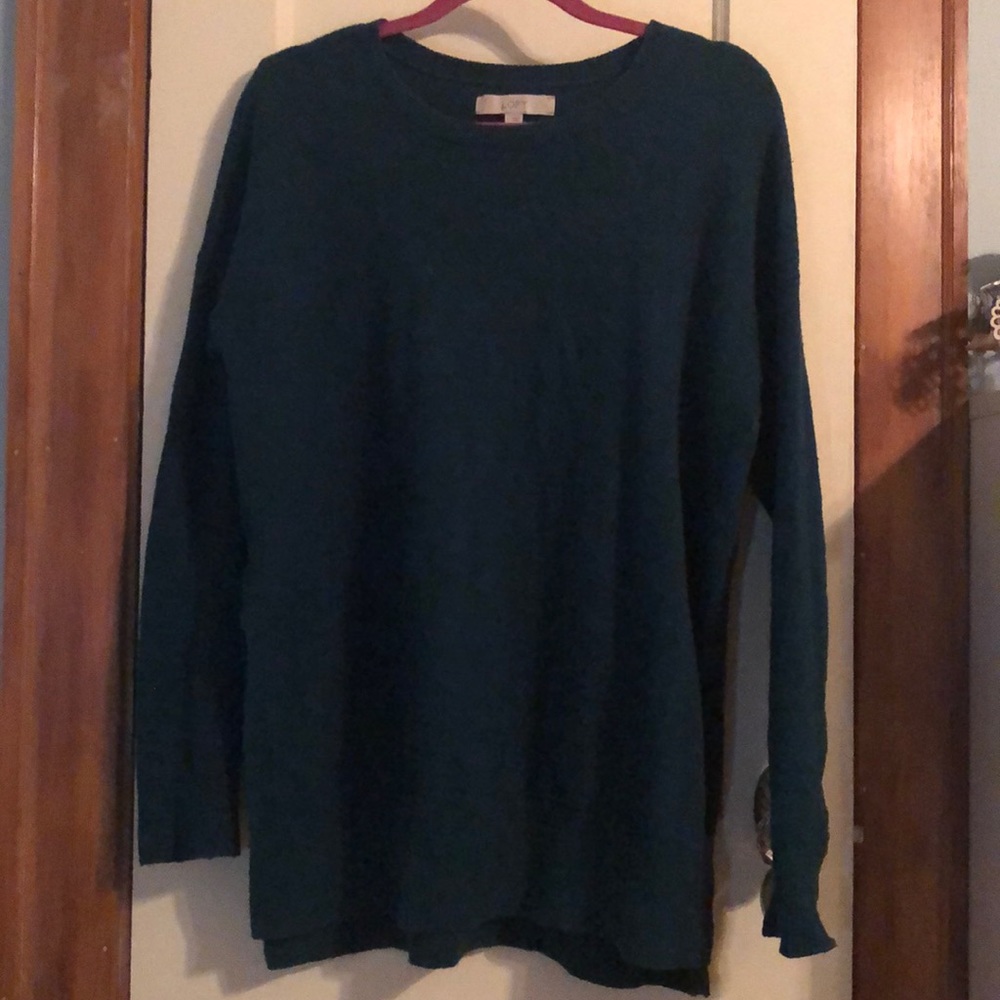 Split-Hem Teal Tunic
